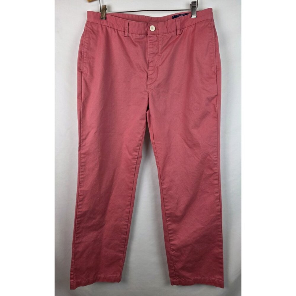 Vineyard Vines Men's Pants Size 35 x 32 Pink Club Pant Chino Straight Leg Pant
